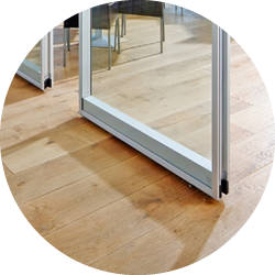 The continuous floor surface is aesthetically pleasing and accessible